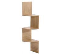 AYWTIUN 3/5 Layer Wooden Corner Shelf Living Room Bedroom Bookcase Floating Corner Shelf Modern Simple Home Decoration per scaffalature(Size1)