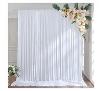 AYWTIUN 5x10ft Wrinkle Free White Satin Backdrop Curtains for Wedding Birthday Parties Photography Background Decorations Decorazione