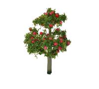 AYWTIUN Albero in miniatura in plastica 20/1 pz. Modello di albero da frutto in plastica, modello treno ferroviario, tavolo giardino con sabbia, architettonico del paesaggio(1pc Red 5cm)
