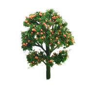 AYWTIUN Albero in miniatura in plastica 20/1 pz. Modello di albero da frutto in plastica, modello treno ferroviario, tavolo giardino con sabbia, architettonico del paesaggio(1pc Yellow 5cm)