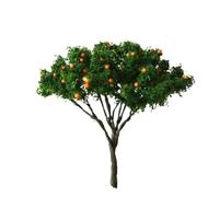 AYWTIUN Albero in miniatura in plastica 20/1 pz. Modello di albero da frutto in plastica, modello treno ferroviario, tavolo giardino con sabbia, architettonico del paesaggio(20pcs 4cm)
