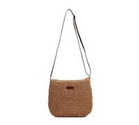 AYWTIUN Borsa Crochet Donna Uncinetto Borse e borsette in Maglia di Paglia Borse a Tracolla da Donna Borsa Laterale in Paglia Intrecciata for Borsa da Spiaggia da Donna(Brown)