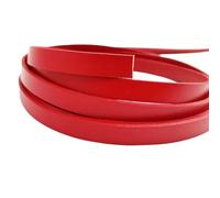 AYWTIUN Cordino Cuoio Cordoncino in Vera Pelle Rossa Piatta da 1 m, 8x2 mm