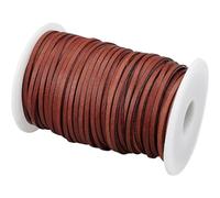 AYWTIUN Cordino Cuoio Striscia di Pelle Piatta da 32 Metri. Striscia di Cordoncino in Finta Pelle. Cordoncino Intrecciato for collane Fai da Te, creazione di Gioielli, Lacci for Scarpe, 4 mm.
