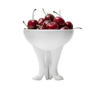 AYWTIUN fruttiera Cute Three Legged Fruit Plate Creative Ceramic Birthday Party Snack Dessert Modern Home Table Decoration Tableware centrotavola per frutta, snack, dessert