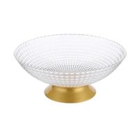 AYWTIUN fruttiera Fruit Plate With Base Diamond Pattern Simple Creative Home Decorative Living Room Coffee Table Candy centrotavola per frutta, snack, dessert(Color 1)