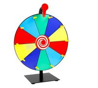 AYWTIUN La Ruota della Fortuna Ruota dei premi Fai da Te, Ruota interattiva con Gomma Cancellare e Penna, Tavolo cancellabile for spettacoli di Carnevale a casa(10 Standard)