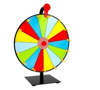 AYWTIUN La Ruota della Fortuna Ruota dei premi Fai da Te, Ruota interattiva con Gomma Cancellare e Penna, Tavolo cancellabile for spettacoli di Carnevale a casa(15 Standard)