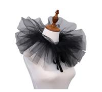 AYWTIUN Layered Clown Neck Tie Ruffle Collar Tulle for Party And Cosplay Event Clown for Masquerades(Black)