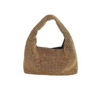 AYWTIUN Pochette Donna Elegante Borse da Sera con Strass Glitterati for Donna Borse da Donna Portatili in Tinta Unita(Gold)
