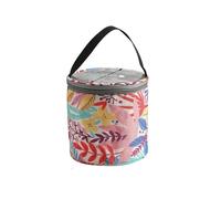 AYWTIUN Porta Filati Pieghevole Round Yarn Handheld Storage Bag Portable Knitting with Thread Hole DIY Sewing Tools Organize Crochet Hook per Trasportare Progetti, Ferri da Maglia(C15)