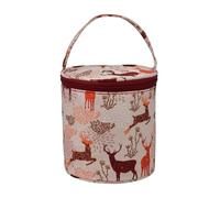 AYWTIUN Porta Filati Pieghevole Small Yarn Storage Bag Empty Flower Knitting Tote Waterproof Crochet Hooks for Sewing Accessories Tools per Trasportare Progetti, Ferri da Maglia(Empty Bag-D)
