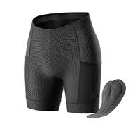 AYXAMO Pantaloni Ciclismo Donna Pantaloncini da Ciclismo Donna, Estivi Bici Strada, 2 Tasche, Sportivi, 7 Ore di Guida(XS)