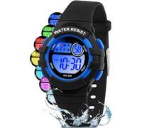 Ayybboo Orologio Digitale Bambino,7 LED Colorati,3ATM Impermeabile,Sveglia/Cronometro/Data,Orologio Sportivo da Polso per Ragazzi e Ragazze,Regalo Bambini 4-15 Anni