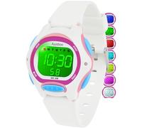 Ayybboo Orologio Digitale Bambino,7 LED Colorati,3ATM Impermeabile,Sveglia/Cronometro/Data,Orologio Sportivo da Polso per Ragazzi e Ragazze,Regalo Bambini 4-15 Anni