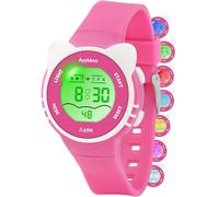 Ayybboo Orologio Digitale Bambino,7 LED Colorati,3ATM Impermeabile,Sveglia/Cronometro/Data,Orologio Sportivo da Polso per Ragazzi e Ragazze,Regalo Bambini 4-15 Anni