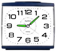 Ayybboo Sveglia analogica senza ticchettio, per anziani con funzione snooze, luce notturna, allarme forte, grande quadrante al quarzo, sveglia per camera da letto (blu)