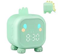 Ayybboo Sveglia digitale per bambini, dinosauro, con luce notturna, funzione snooze e timer, sveglia digitale per bambini è adatta per l'allenamento del sonno di ragazzi e ragazze (verde)