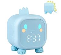Ayybboo Sveglia digitale per bambini, dinosauro, con luce notturna, funzione snooze e timer, sveglia digitale per bambini è adatta per l'allenamento del sonno di ragazzi e ragazze (blu)