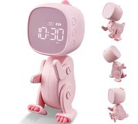 Ayybboo Sveglia Digitale per Bambini,Sveglia per Bambini con Funzione Snooze 8 Suonerie 12/24 Ore,Sveglia per Bambini e Bambine Facile da Usare per L'asilo,La Camera da Letto,il Soggiorno (Rosa2305)