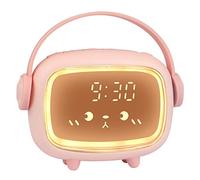 Ayybboo Sveglia per Bambini,Orologio Digitale per Bambini per Ragazze e Ragazzi,Sveglia da Comodino per Angeli con Luci e Funzione Snooze（Rosa）