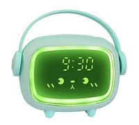 Ayybboo Sveglia per Bambini,Orologio Digitale per Bambini per Ragazze e Ragazzi,Sveglia da Comodino per Angeli con Luci e Funzione Snooze (Verde)