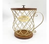 AYYCILIDR Vendita diretta della fabbrica di capsule di caffè in legno di ferro, cesti di stoccaggio, cucina, soggiorno, impostazione della tavola, film e televisione, oggetti di scena di nozze