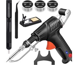 Ayyecoeeye - Set di 5 saldatori Ayyecoeeye, versatile pistola per saldatura laser industriale, riscaldata internamente, set di pistole per saldatore multifunzione, per casa industriale fai da te (nero