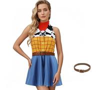 AYYOHON Costume da cowboy occidentale da donna, vestito da cowgirl per adulti, gonna retrò, per Halloween, taglia XS