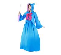 AYYOHON Costume da fata madrina da donna mantello con cappuccio mantello senza maniche camicia vestito bacchetta magica papillon Halloween cosplay abiti L