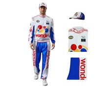 AYYOHON Costume da Ricky Bobby per adulti Talladega da auto da corsa, cappello, giacca, pantaloni, set per Halloween da uomo, taglia 2XL