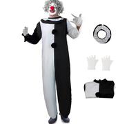 AYYOHON Costume di Carnevale per Uomini Adulti Costumi Mimo Carnevale Circo Halloween Dress Up From Art The Clown Show Party Set XL