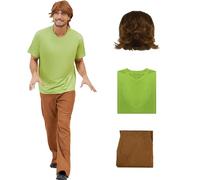 AYYOHON Costume di Halloween parrucca da uomo camicia pantaloni set classico personaggio del film Cosplay abiti Halloween costume vestito L