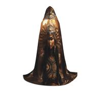 AYYQWE Antico Egitto Tribe Series Stampa Carnevale Cappuccio Mantello Cosplay Mantello Costume Per Festival Eventi Celebrazioni all'aperto