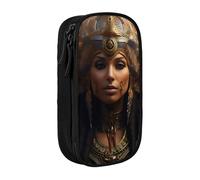 AYYQWE Antico Egitto Tribe Series Stampa Pratico Astuccio Multi-Scomparti Ufficio Viaggi Scuola Arte Forniture Quotidiane, Nero , Taglia unica, Con tasca per il