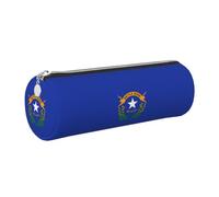 AYYQWE Astuccio cilindrico elegante con stampa bandiera dello Stato del Nevada, astuccio per penne e accessori da ufficio, Argento, One Size, Organizer per borse