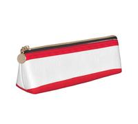 AYYQWE Astuccio con stampa bandiera austriaca, grande capacità, triangolare, per penne, trucchi, scuola, università, bianco, Taglia unica