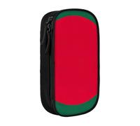 AYYQWE Astuccio con stampa bandiera del Bangladesh, pratico astuccio multi-scomparto per ufficio, viaggi, scuola, arte e uso quotidiano, Nero , Taglia unica, Con tasca per il