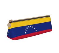 AYYQWE Astuccio con stampa bandiera del Venezuela per studenti, grande capacità, triangolare, con cerniera, per la scuola, il trucco, bianco, Taglia unica