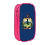AYYQWE Astuccio con stampa bandiera del Vermont, pratico astuccio multi-scomparto per ufficio, viaggi, scuola, arte e uso quotidiano, rosa, Taglia unica, Con tasca per il