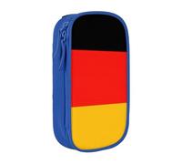 AYYQWE Astuccio con stampa bandiera della Germania, pratico astuccio multi-scomparto per ufficio, viaggi, scuola, arte e uso quotidiano, Blu, Taglia unica, Con tasca per il