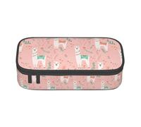 AYYQWE Astuccio versatile per studenti con stampa di cactus rosa cammello 8,3 x 2 x 9,4 cm borsa portaoggetti scuola ufficio uso, Nero , Taglia unica
