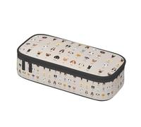 AYYQWE Astuccio versatile per studenti con stampa di razza canina, 20 x 5 x 9,4 cm, per scuola, ufficio, Nero , Taglia unica