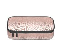 AYYQWE Astuccio versatile per studenti con stampa glitter oro rosa 8,3 x 2 x 9,4 cm, borsa portaoggetti per scuola e ufficio, Nero , Taglia unica