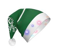 AYYQWE Bandiera Dell'Arabia Saudita Stampa Unisex Adulto Cappello Di Natale Con Luci A Led Forniture Del Partito di Vacanza Yuletide Decor