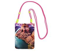 AYYQWE Beauty Grand Canyon Print Slim Phone Crossbody Bag multiuso Sling Wallet per viaggi corsa uso quotidiano, Fucsia, Taglia unica