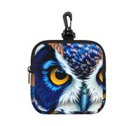 AYYQWE Blue Owl 1 Print Square Storage Bag Travel Toiletry Cosmetic Office Pending Gift Organizer Pouch