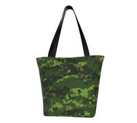 AYYQWE Borsa a tracolla da donna con stampa mimetica digitale verde militare alla moda leggera borsa a tracolla tote casual shopping quotidiano