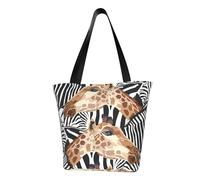 AYYQWE Borsa a tracolla da donna con stampa zebra e giraffa, leggera, alla moda, casual, per lo shopping quotidiano