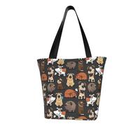 AYYQWE Borsa a tracolla estiva con stampa di cane Corgi da spiaggia, borsa a tracolla, per viaggi, shopping, palestra, escursionismo, feste, eventi